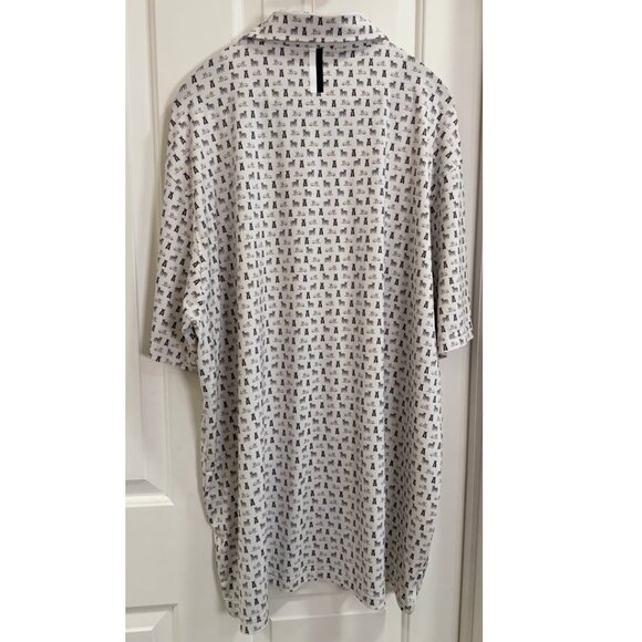 Rhoback French Bulldog Print Performance Polo Shirt 3XL - Picture 2 of 8